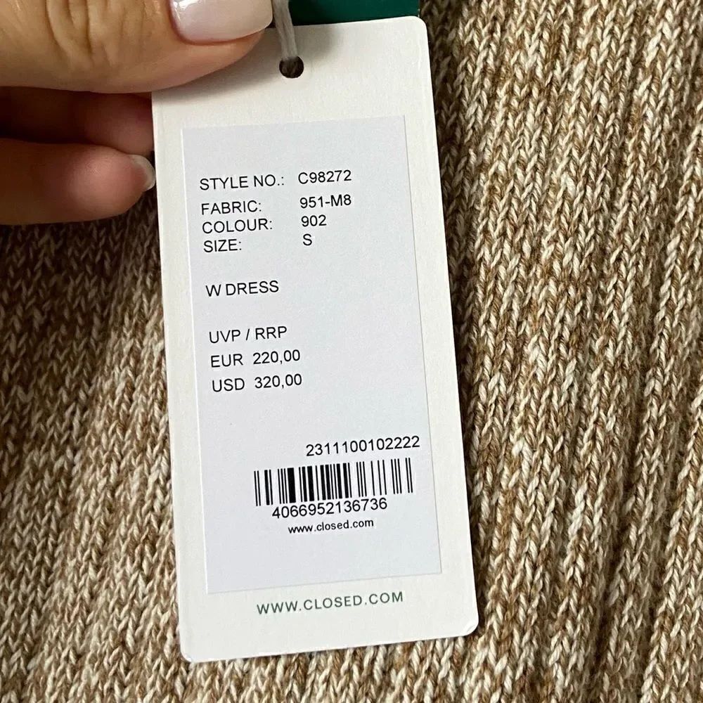 NWT Closed Moulin Knit Midi Tan Dress Strap Nutmeg Size S - Picture 8 of 10